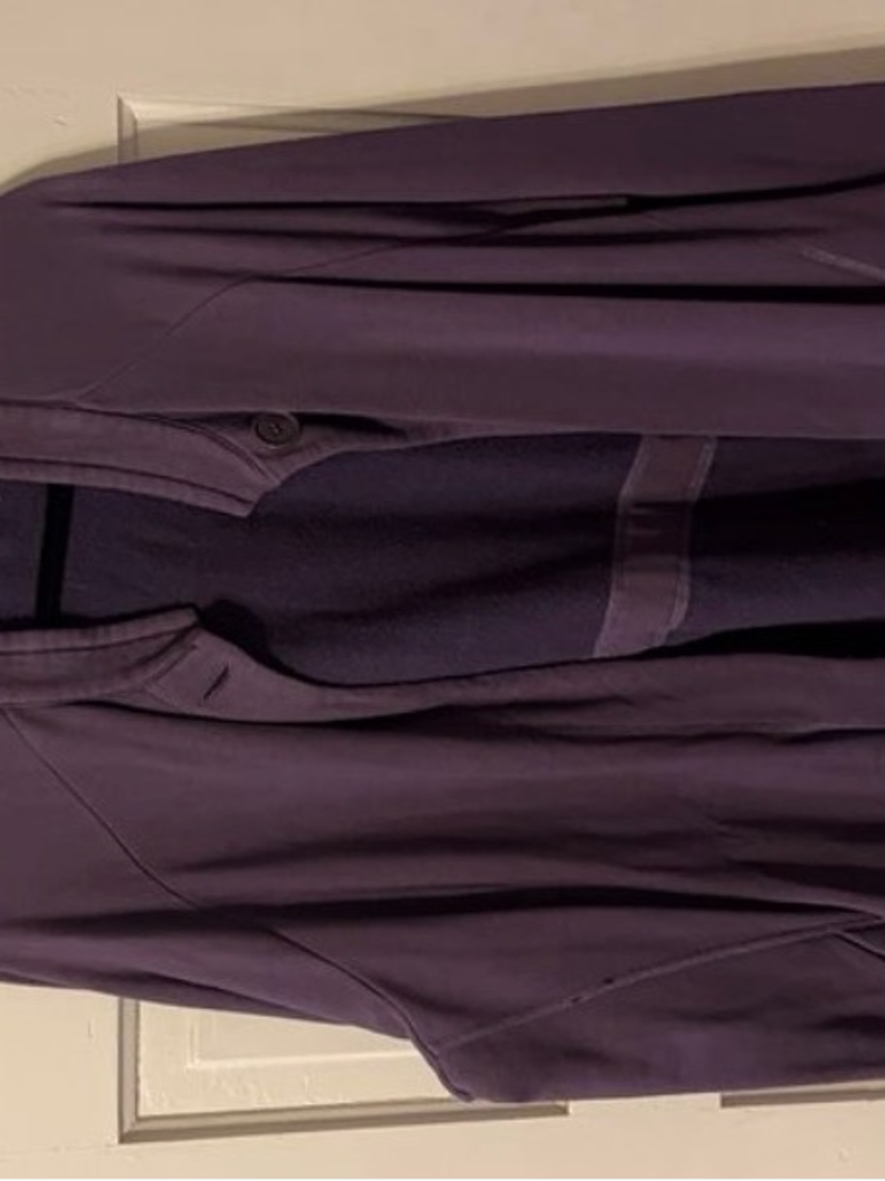 CJ Banks Plum Button-Front Cardigan